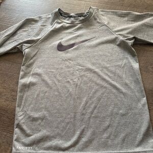 Nike Long-Sleeve Gray Performance Dri-FIT Shirt